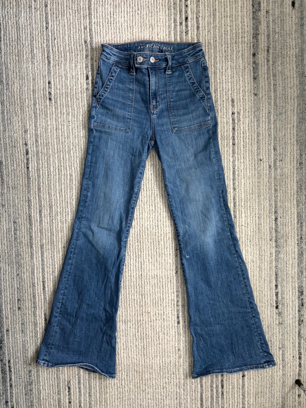American Eagle Super High Rise Flare Jeans Size 0